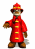 vigile, del fuoco, agente, guardia, fuoco, spegnere, incendio, incendi, fiamme, pericolo, abito, rosso, sirena