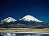immagini neve, cime con la neve, montagne innevate, lago specchio, radura